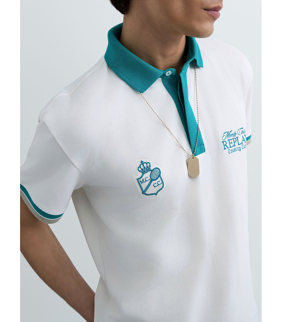 REPLAY &times; Monte Carlo Country Club ポロシャツ 詳細画像 ホワイト 6